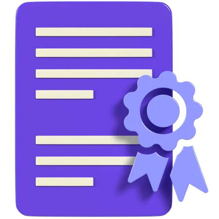 Certificat  3D Icon