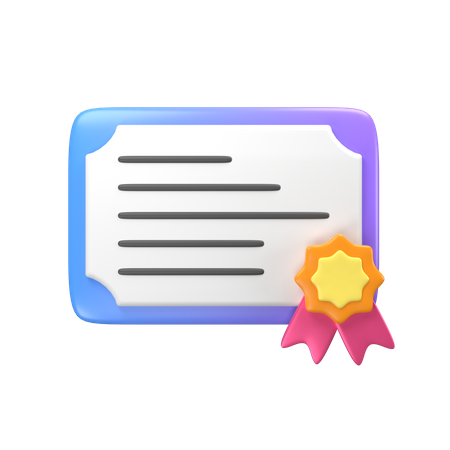 Certificat  3D Icon