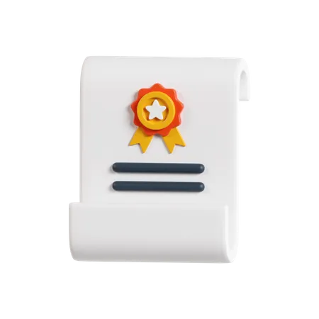 Certificat  3D Icon