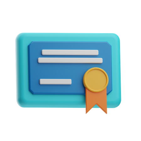 Certificat  3D Icon