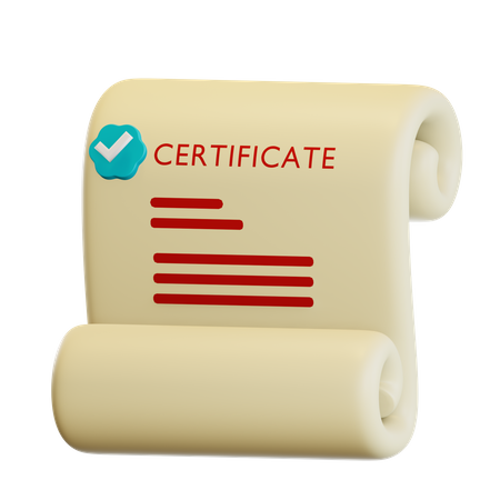 Certificat  3D Icon