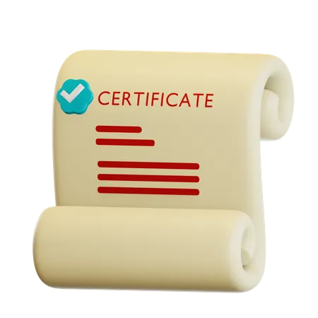 Certificat  3D Icon