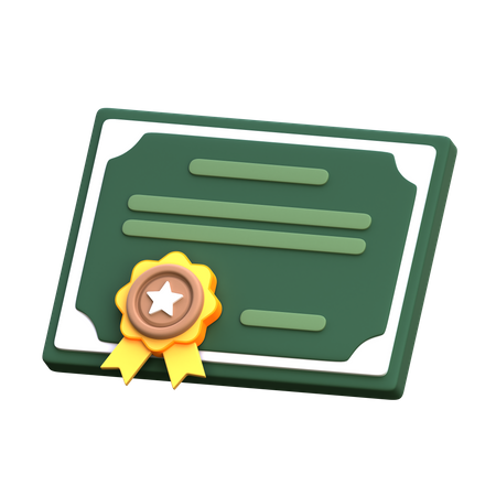 Certificat  3D Icon