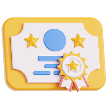 Certificat  3D Icon