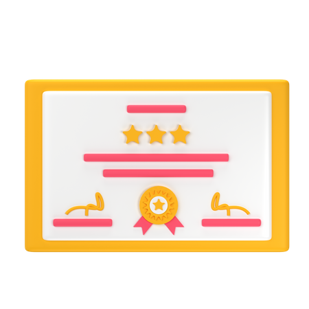 Certificat  3D Icon