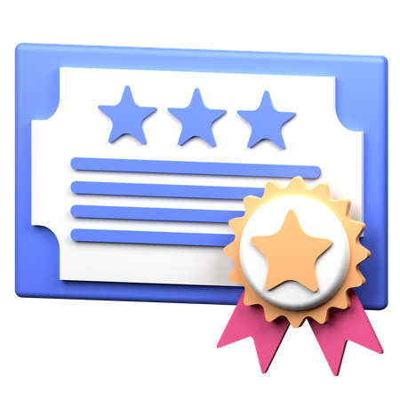 Certificat  3D Icon