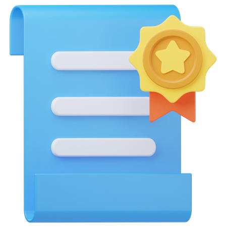 Certificat  3D Icon