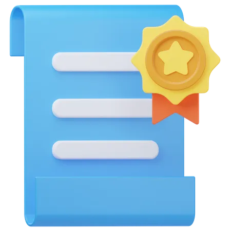 Certificat  3D Icon