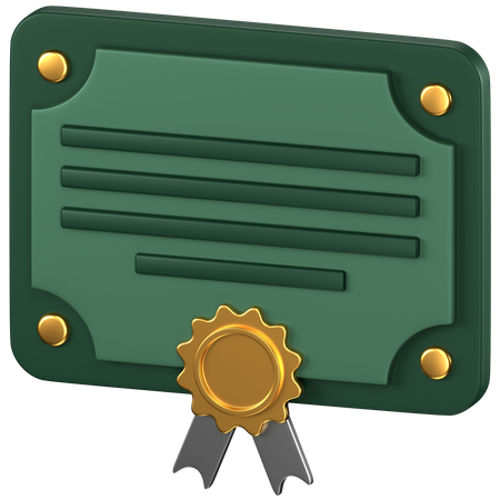 Certificat  3D Icon