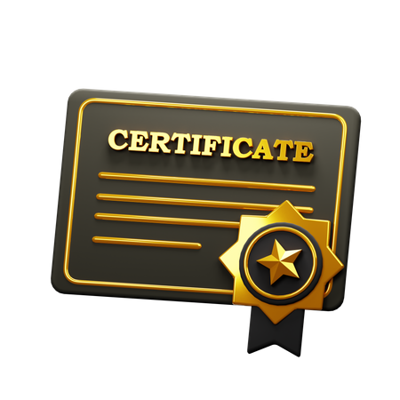 Certificat  3D Icon