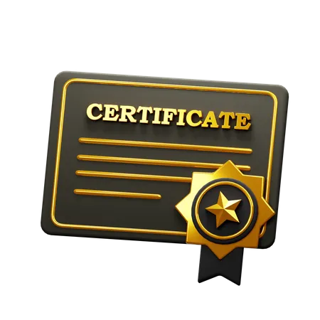 Certificat  3D Icon