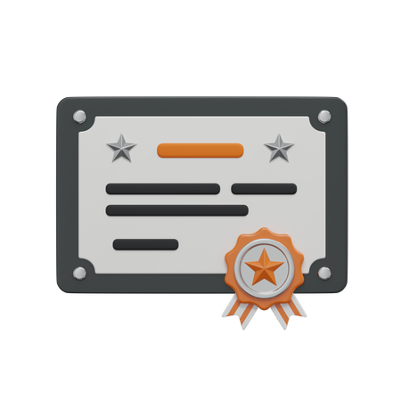 Certificat  3D Icon