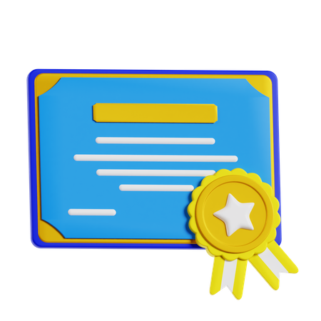 Certificat  3D Icon