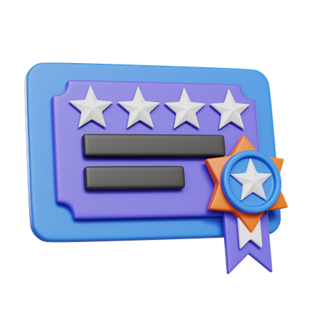 Certificat  3D Icon