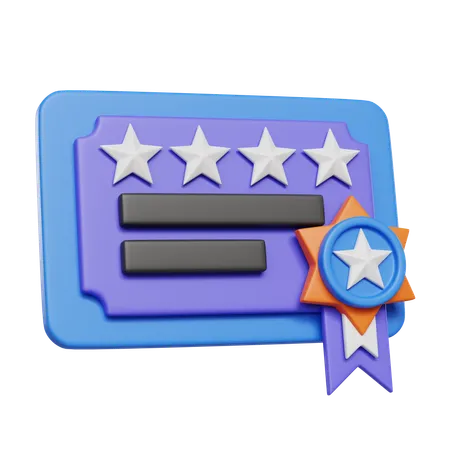 Certificat  3D Icon