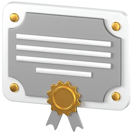 Certificat d'obligation bancaire  3D Icon