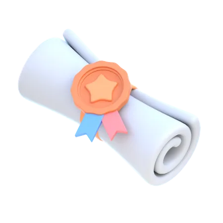 Certificat de fin d'études  3D Icon