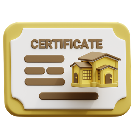 Certificat de propriété  3D Icon