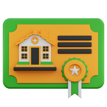 Certificat de propriété  3D Icon