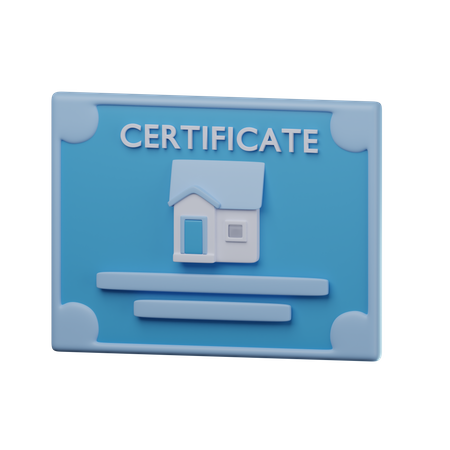 Certificat de propriété  3D Icon