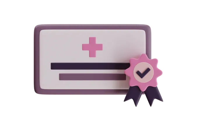 Certificat de vaccination  3D Icon