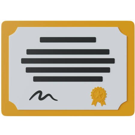 Certificat d'études  3D Icon