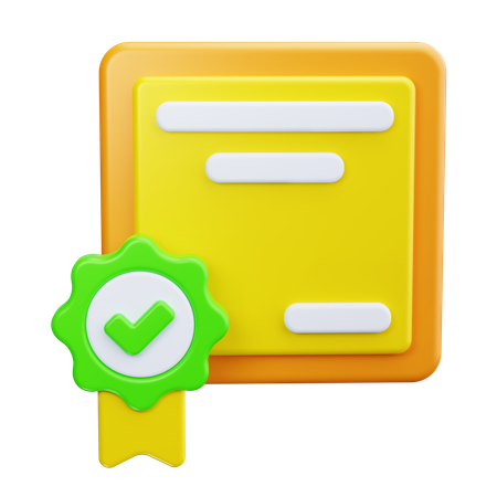 Certificat d'études  3D Icon