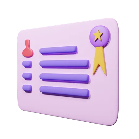 Certificat d'études  3D Icon