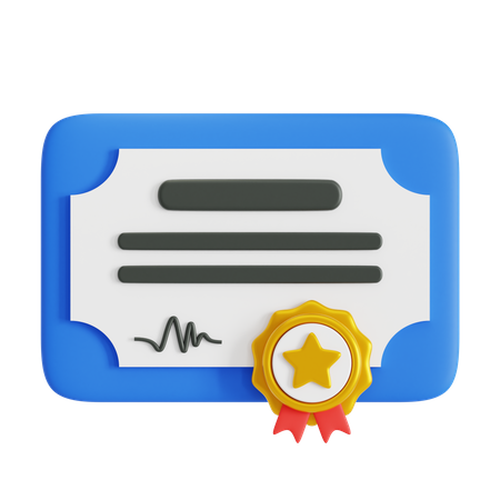 Certificat d'études  3D Icon