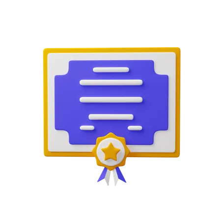 Certificat d'études supérieures  3D Icon