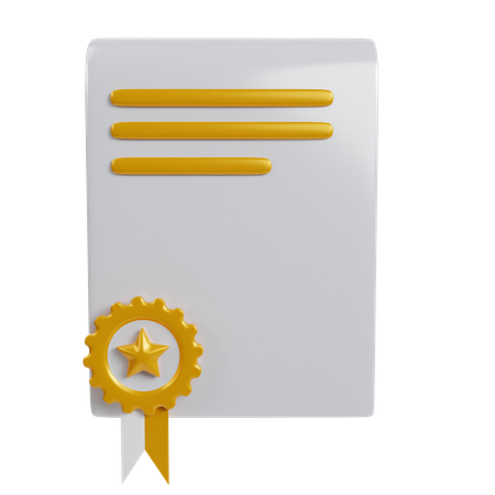 Certificat de gagnant  3D Icon