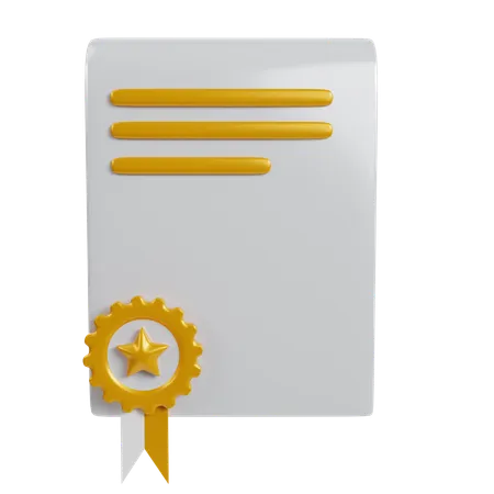 Certificat de gagnant  3D Icon