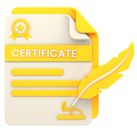 Certificat légal  3D Icon
