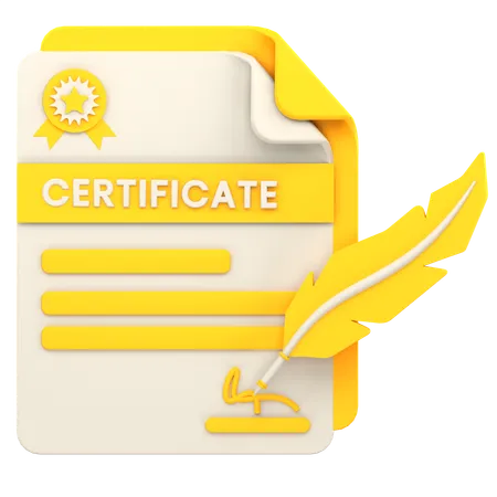 Certificat légal  3D Icon