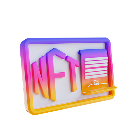 Certificat nft  3D Icon