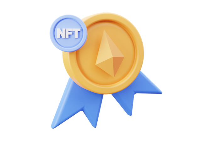 Certificat nft  3D Icon