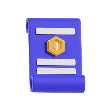 Certificat nft  3D Icon