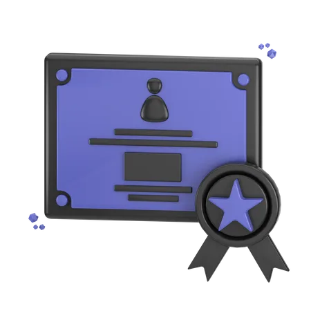 Certificat numérique  3D Icon