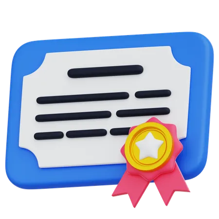 Certificate Icon Perfect For UI UX And Any Design Projects 3D Icon