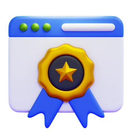 CERTIFICATE  3D Icon