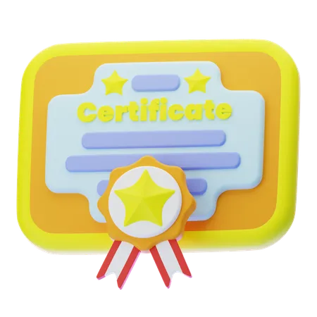 CERTIFICATE  3D Icon