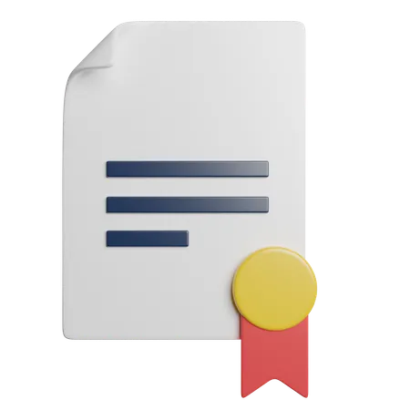 証明書  3D Icon