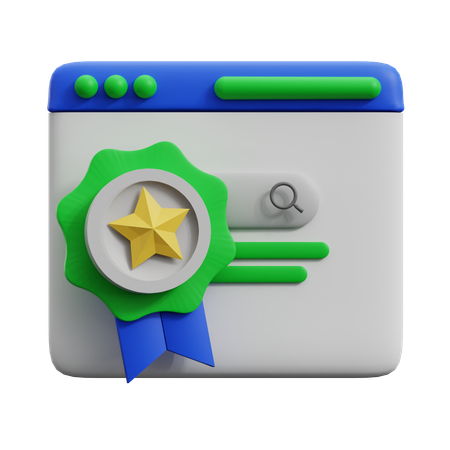 証明書  3D Icon