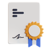 3d certificate logo