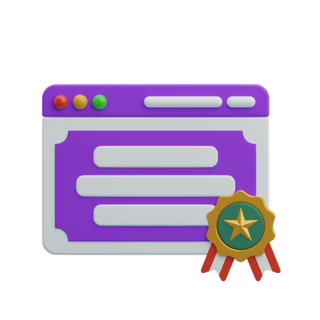 Certificate  3D Icon