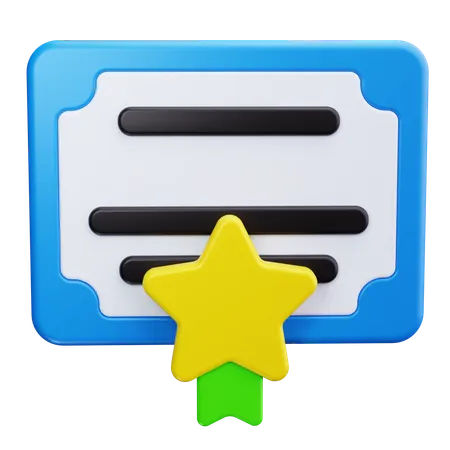 Certificate  3D Icon