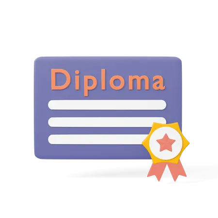 Certificate  3D Icon