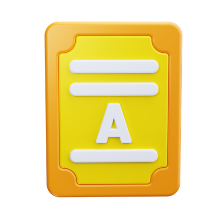 Certificate  3D Icon