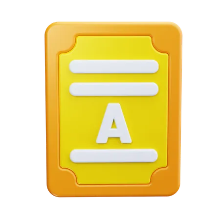 Certificate  3D Icon