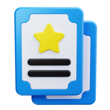 Certificate  3D Icon